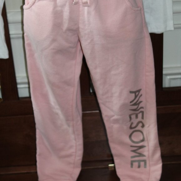 LOVE REPUBLIC "AWESOME" Pink and Silver Girls 6X Sweatpants Joggers - Picture 11 of 13